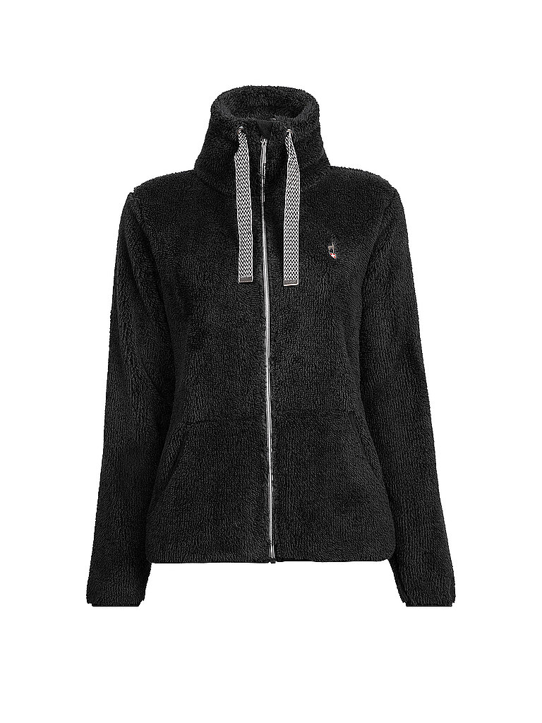 Giacca in pile da donna Visha nero XL