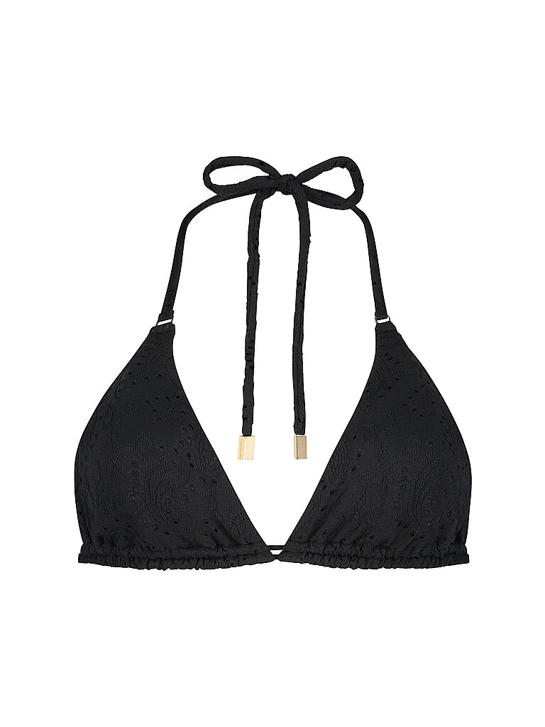 Top bikini da donna Black Embroidery nero 36B