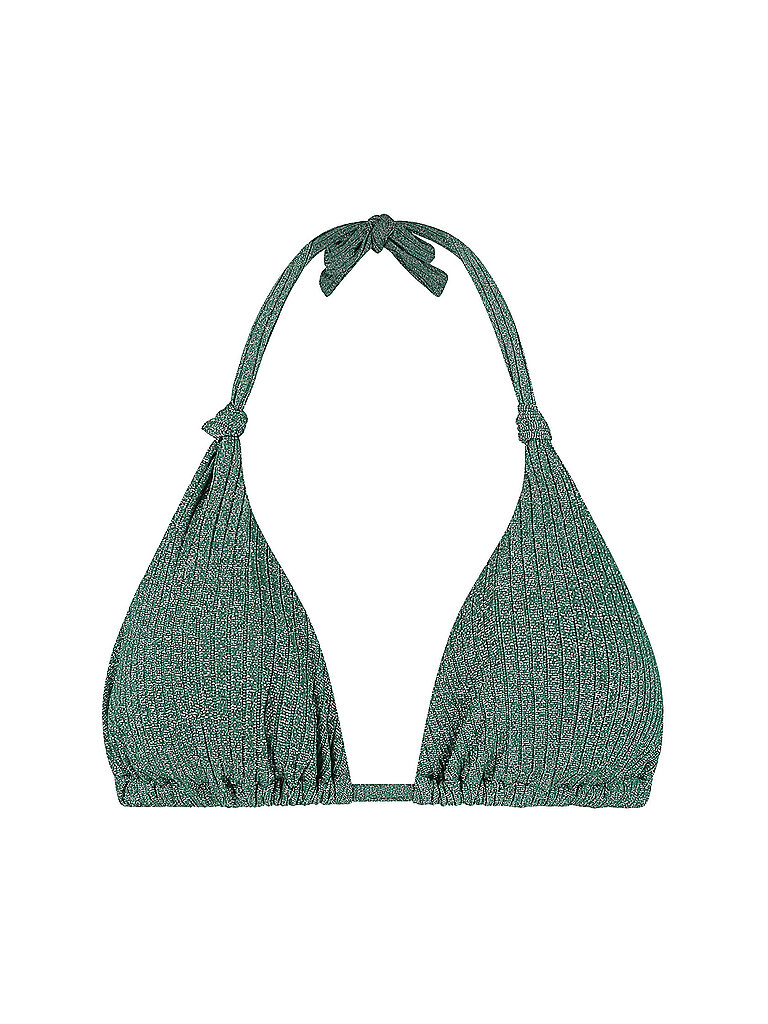 Top bikini a triangolo da donna verde scuro 36B