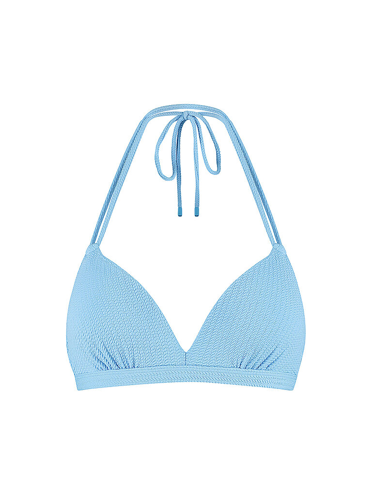 Top bikini a triangolo da donna azzurro 38D