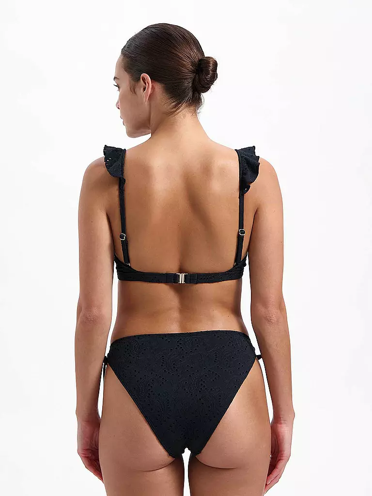 BEACHLIFE | Top bikini da donna con ricamo nero | 