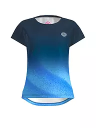 BIDI BADU | Damen Tennisshirt Beach Spirit Capsleeve | Blu scuro