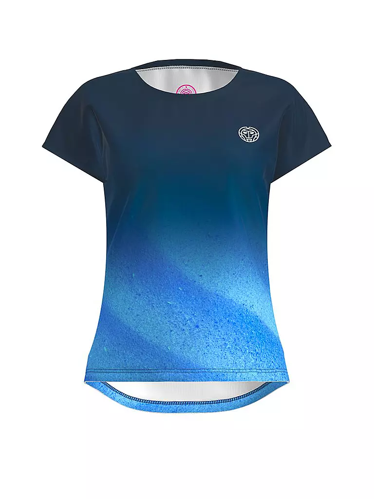 BIDI BADU | Damen Tennisshirt Beach Spirit Capsleeve | Blu scuro