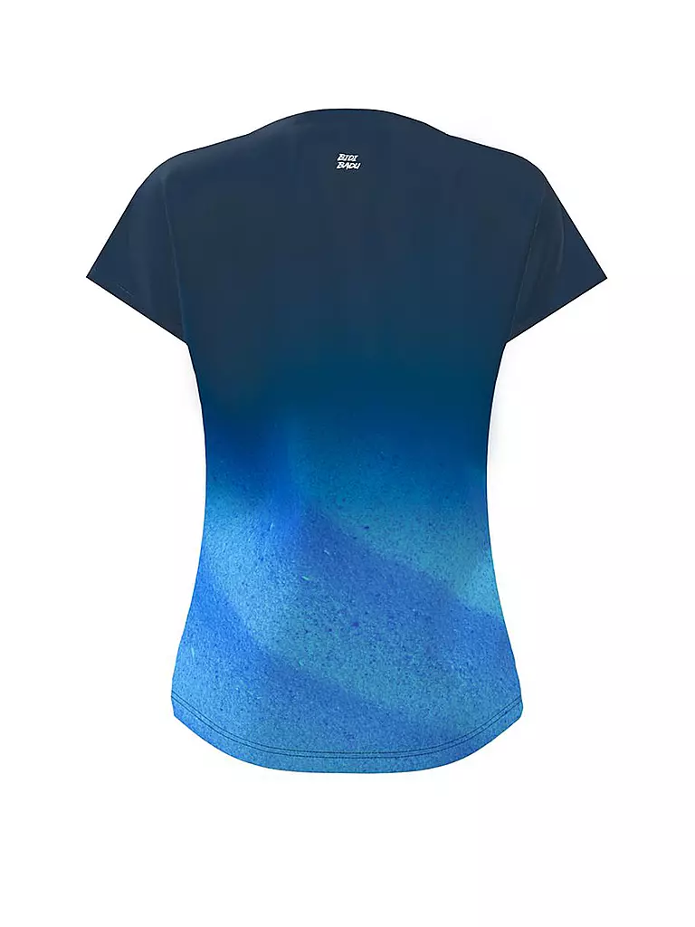 BIDI BADU | Damen Tennisshirt Beach Spirit Capsleeve | Blu scuro