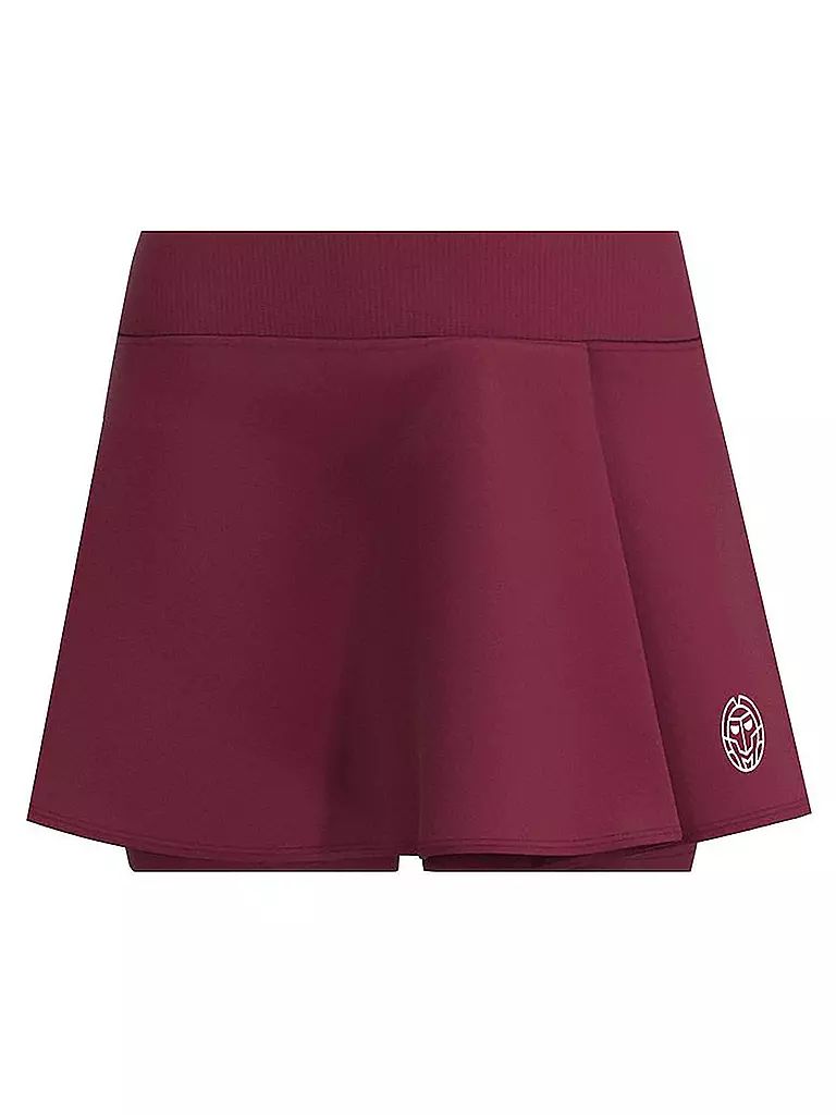 BIDI BADU | Damen Tennisskort Protected Leafs Wavy | Rosso scuro