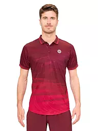 BIDI BADU | Herren Tennispolo Protected Leafs | Rosso scuro
