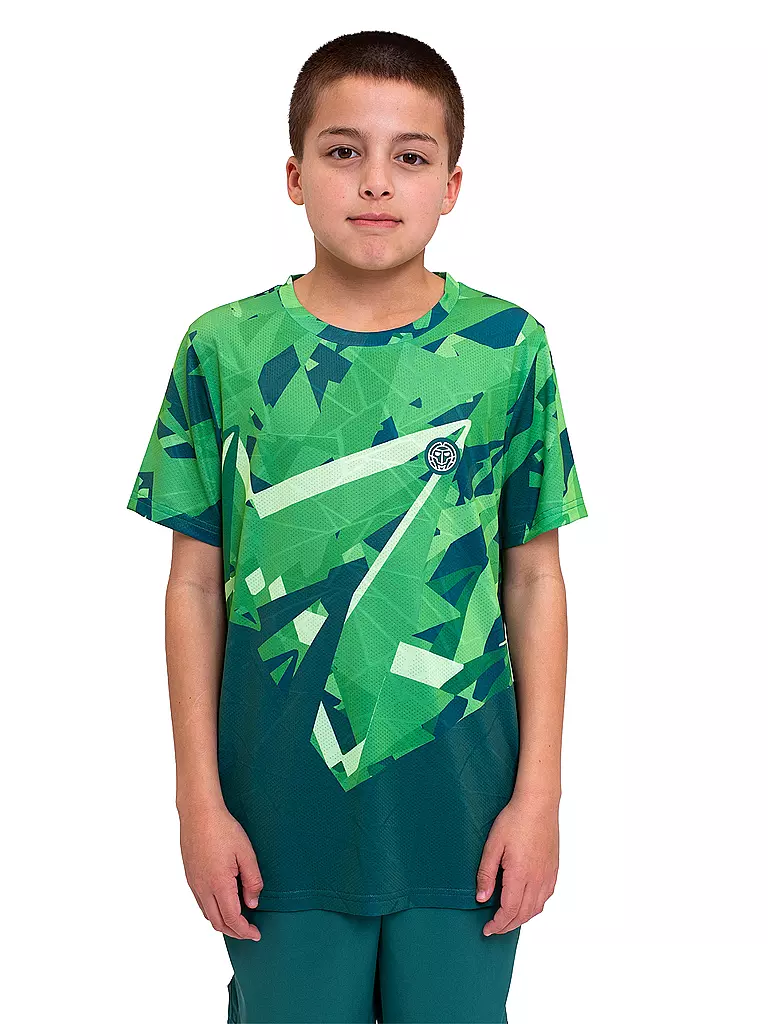BIDI BADU | Jungen Tennisshirt Spike | Verde scuro