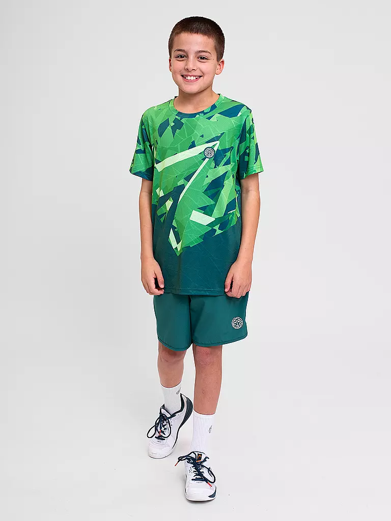 BIDI BADU | Jungen Tennisshirt Spike | Verde scuro