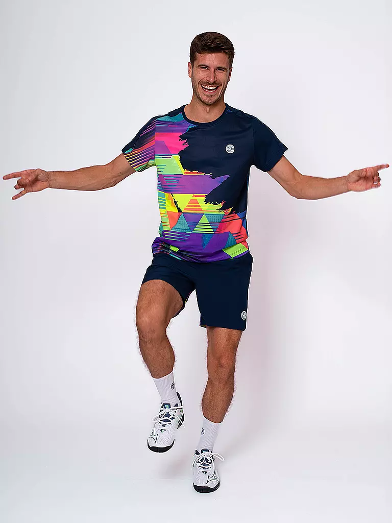 BIDI BADU | Pantaloncini da tennis da uomo Kaleido 7Inch | Blu scuro