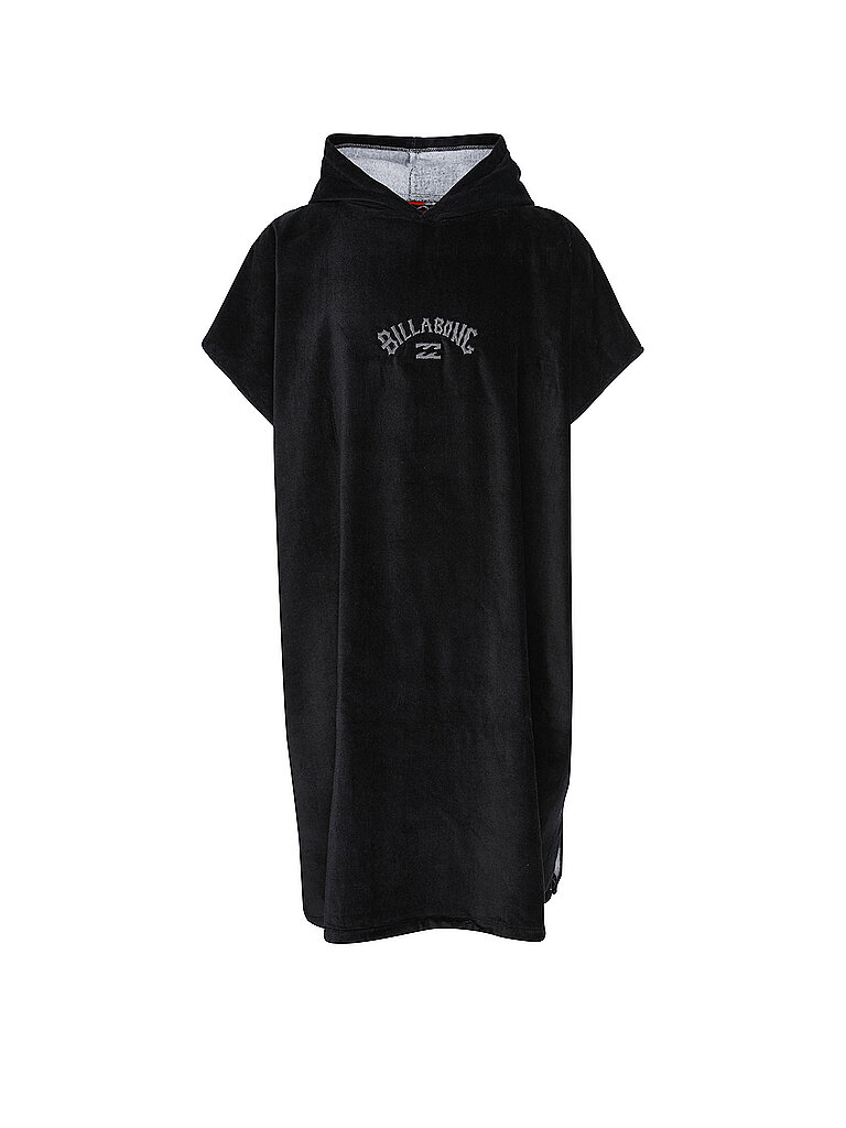 Poncho con cappuccio da uomo nero
