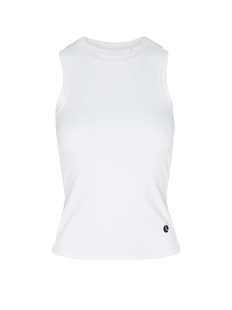 Canotta da tennis da donna Ace Pocket a coste bianco L
