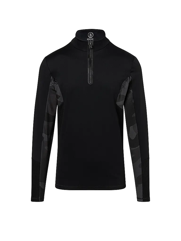 BOGNER | Zipshirt intimo da uomo Florian | Nero