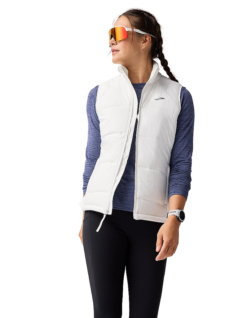 Gilet da running da donna Shield Hybrid 3.0 bianco XL