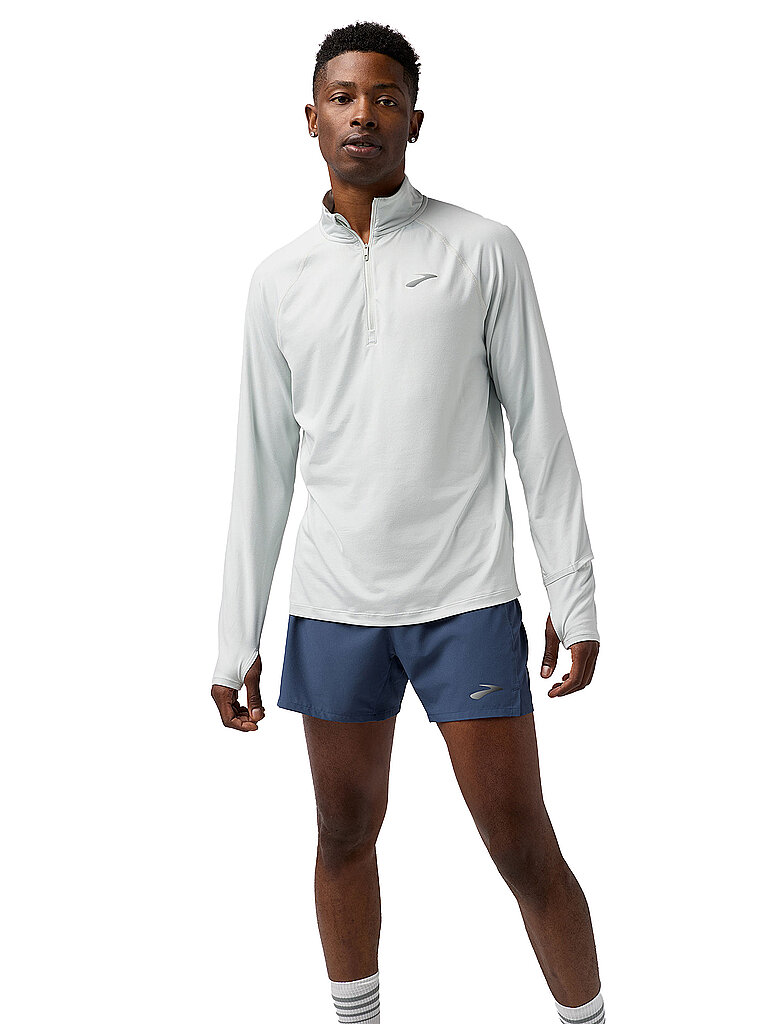 Zipshirt da running da uomo Dash 3.0 grigio chiaro L