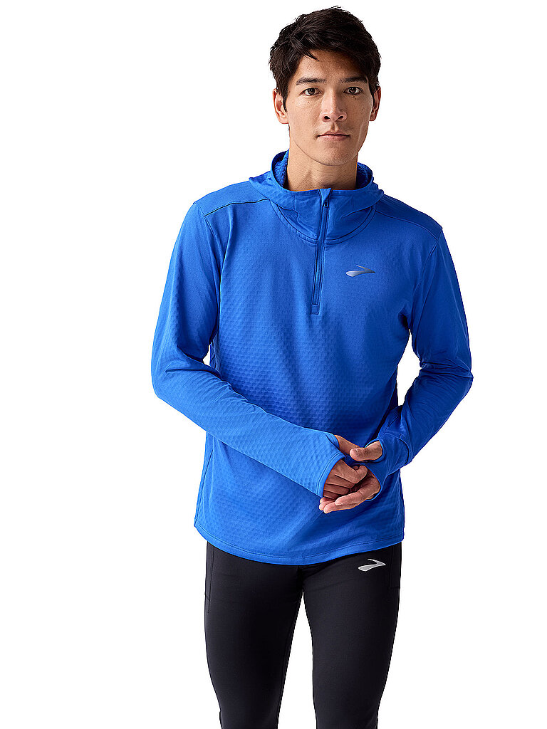 Felpa da running con cappuccio Notch Thermal 3.0 da uomo blu L