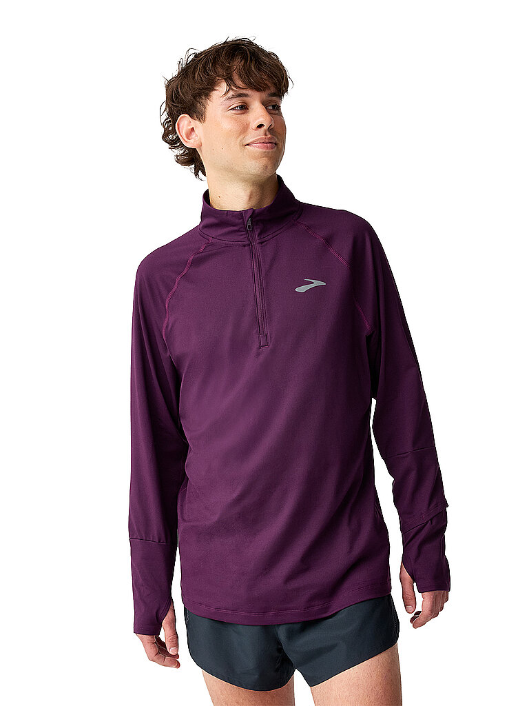 Zipshirt da running da uomo Dash 3.0 rosso scuro M