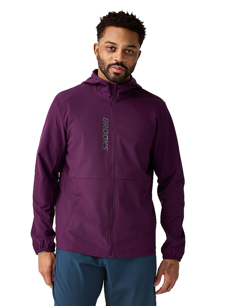 Giacca da running Canopy da uomo rosso scuro M