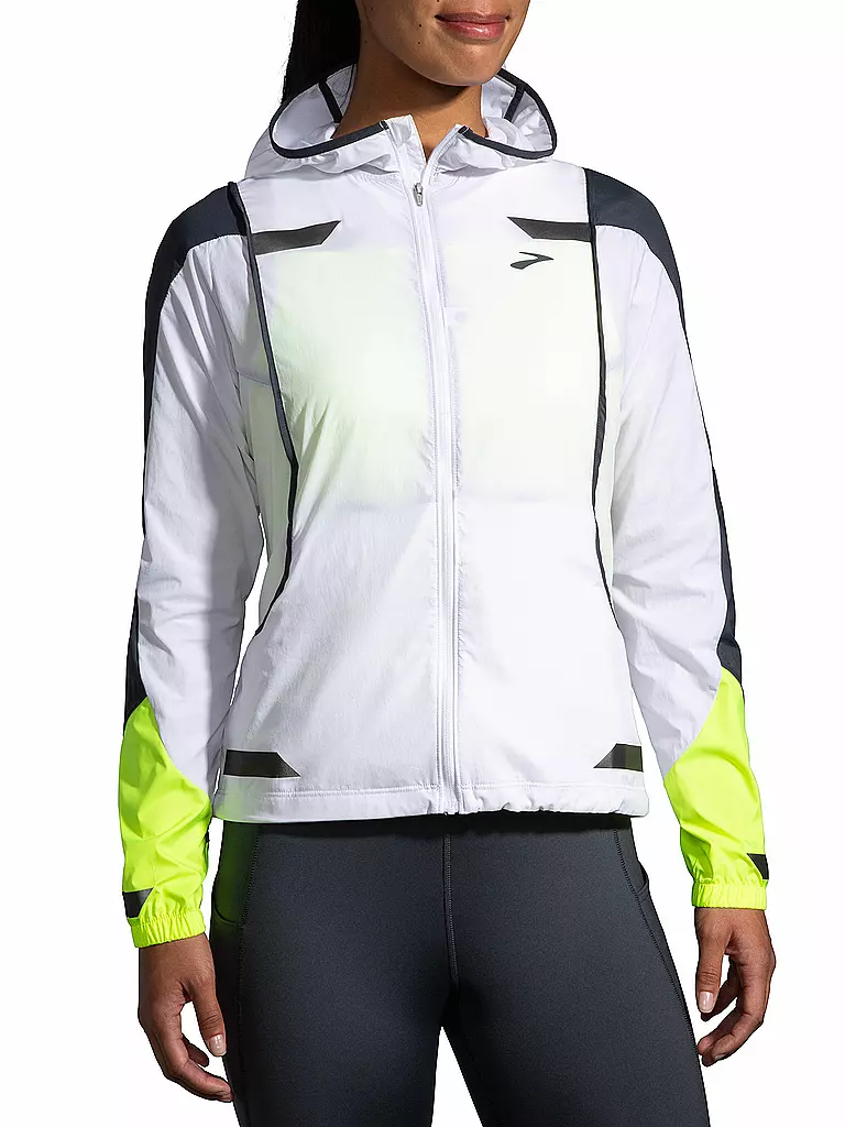 BROOKS | Damen Laufjacke Run Visible Convertible Jacket | Bianco