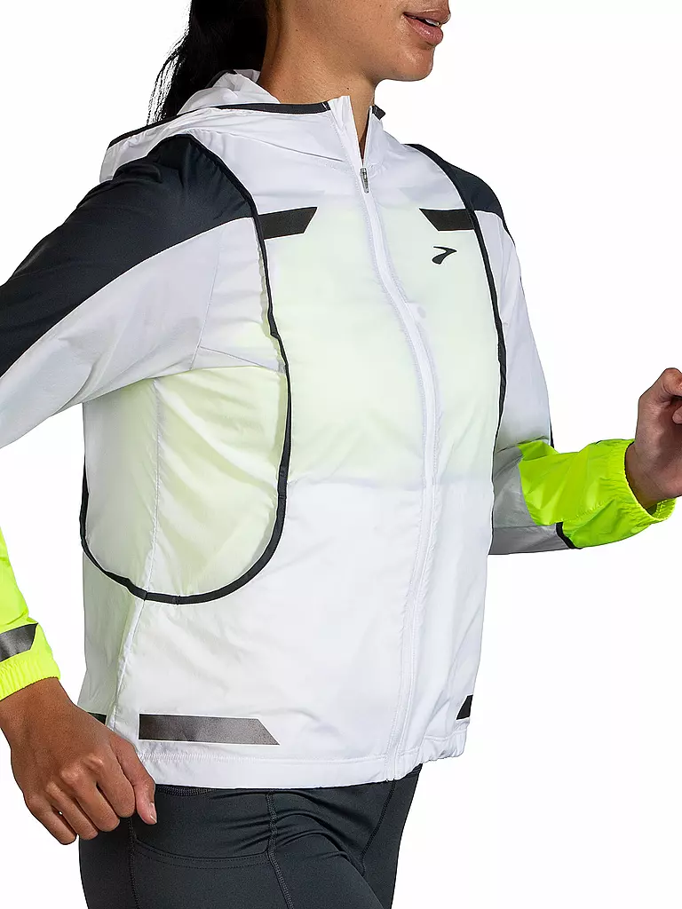 BROOKS | Damen Laufjacke Run Visible Convertible Jacket | Bianco