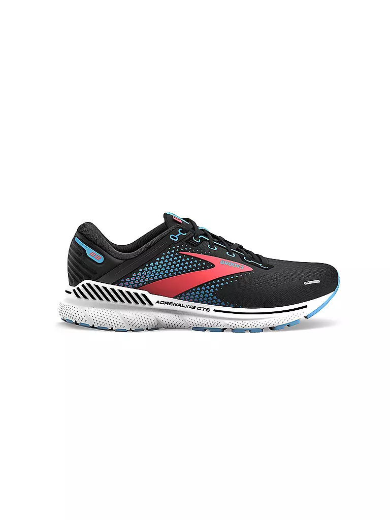 BROOKS | Damen Laufschuhe Adrenaline GTS 22 WS BLACK/LAKE BLUE/CORAL | Nero