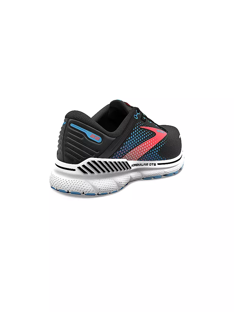 BROOKS | Damen Laufschuhe Adrenaline GTS 22 WS BLACK/LAKE BLUE/CORAL | Nero