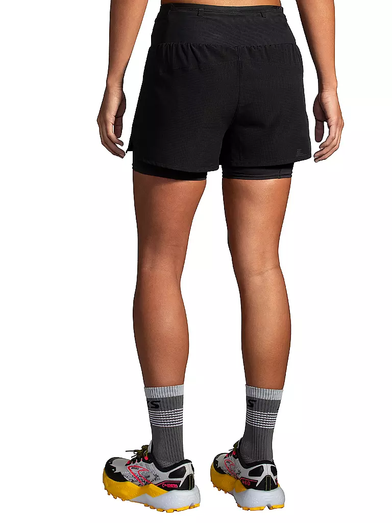 BROOKS | Damen Laufshort Hight Point 2in1 2.0 | Nero