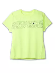 BROOKS | Damen Trail Laufshirt Print Free | Verde