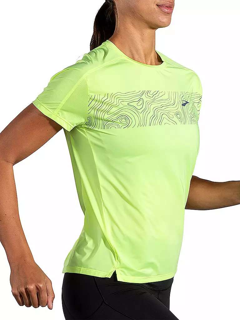 BROOKS | Damen Trail Laufshirt Print Free | Verde