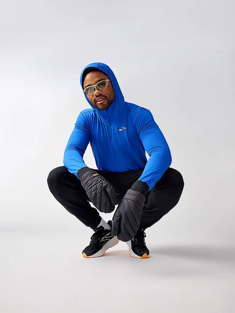 BROOKS | Felpa da running con cappuccio Notch Thermal 3.0 da uomo | Blu