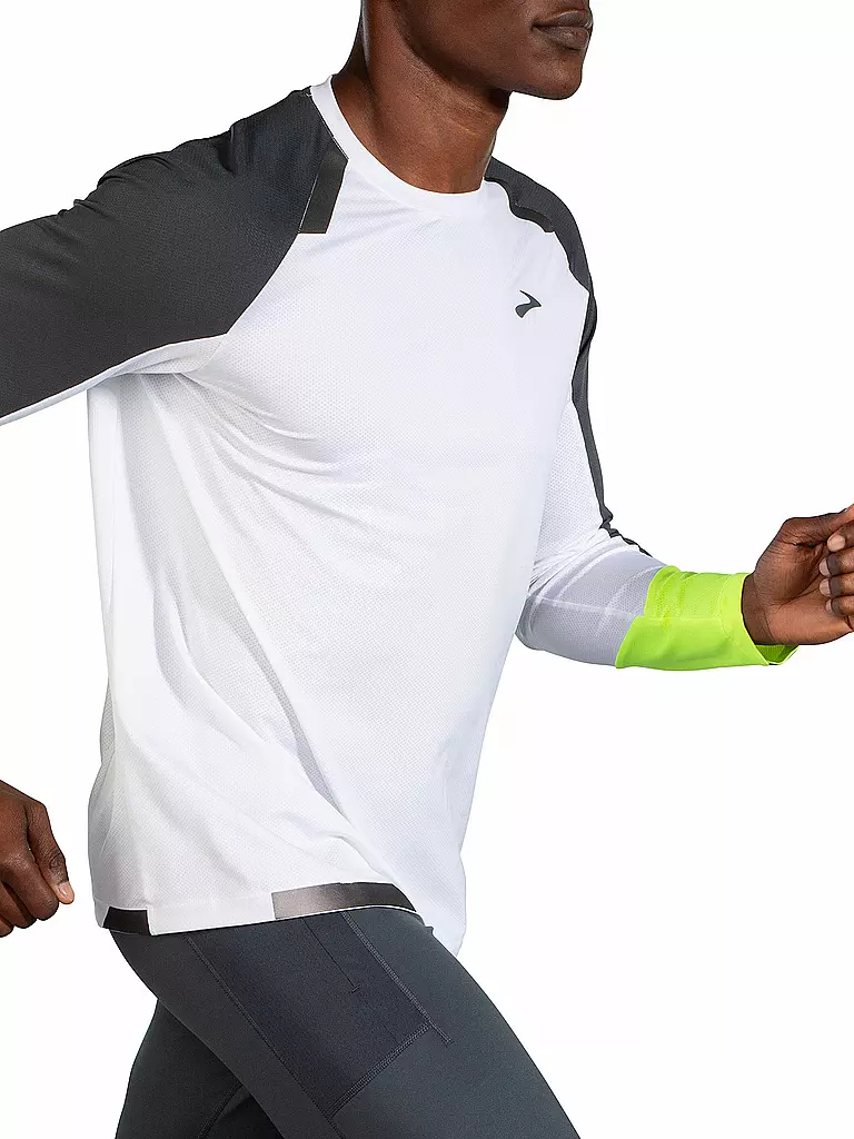BROOKS | Herren Laufshirt Visible | Bianco