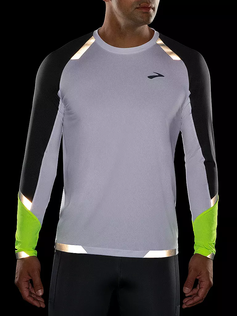 BROOKS | Herren Laufshirt Visible | Bianco