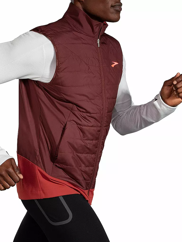 BROOKS | Herren Laufweste Shield Hybrid Vest 2.0 | Rosso