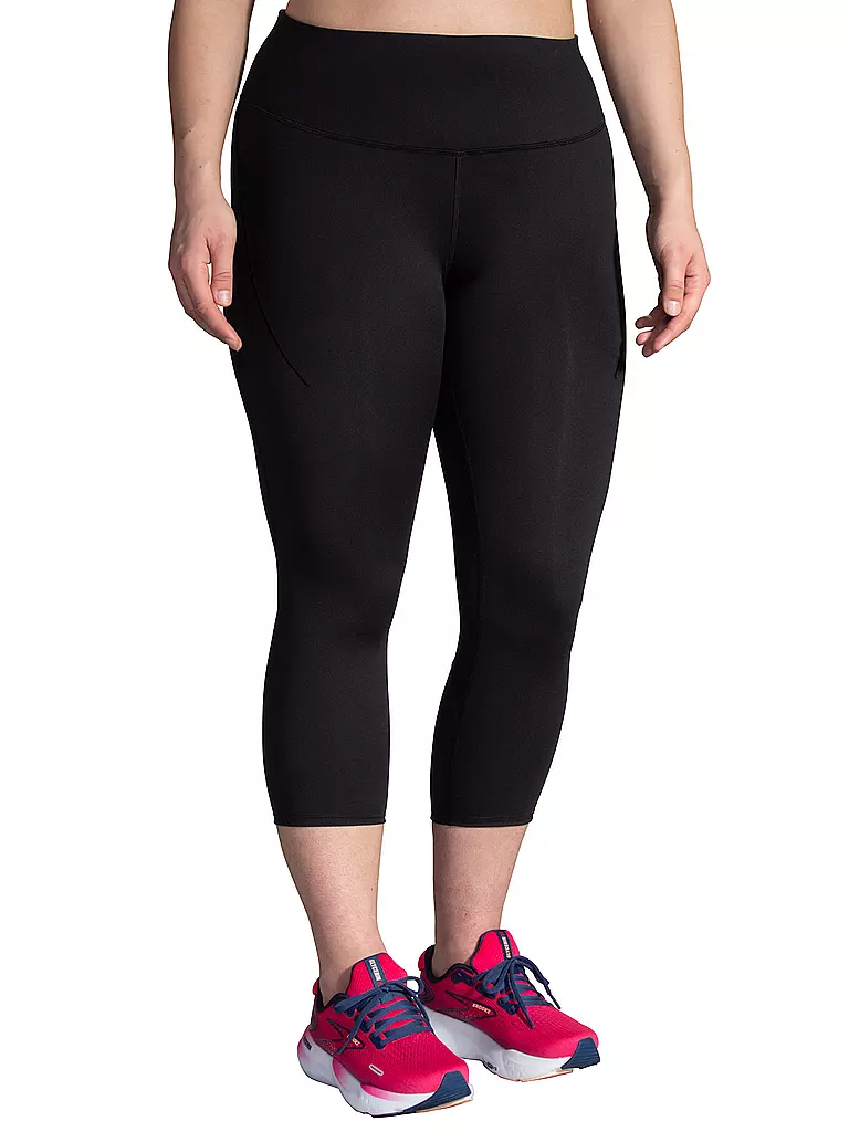 BROOKS | Lauftight da donna Spark Capri | Nero