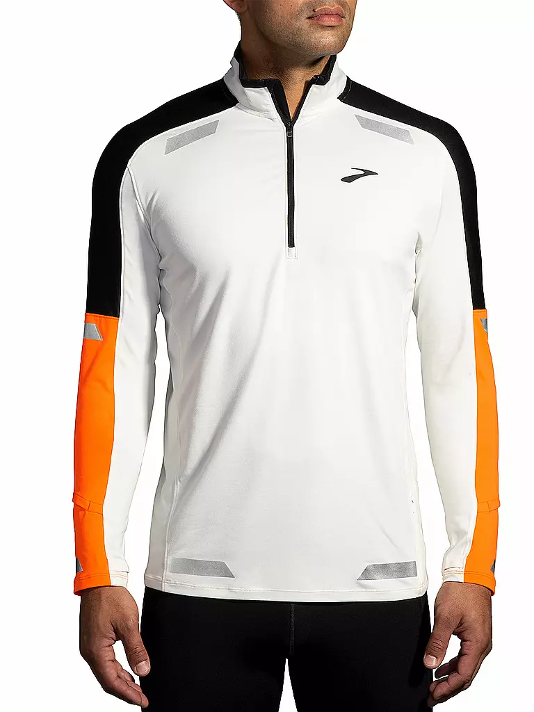 BROOKS | Maglia da running da uomo Visible 17" Zip | Bianco