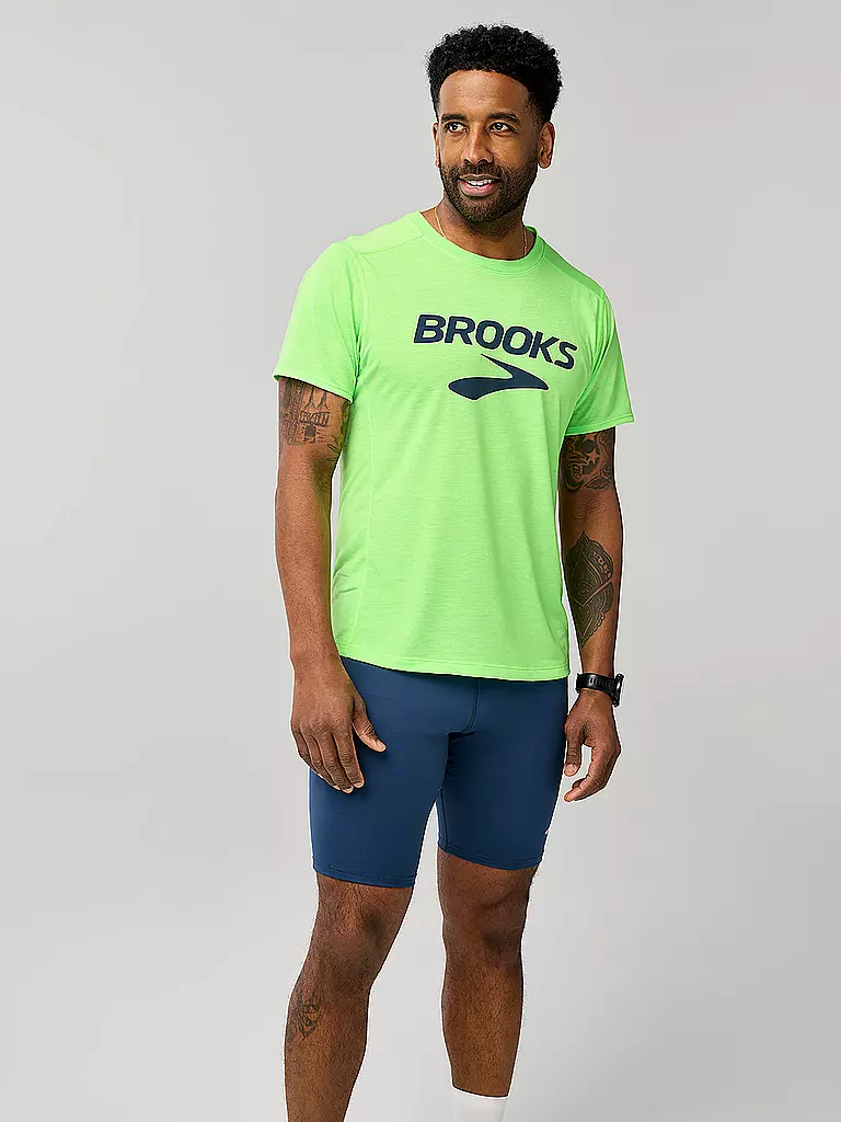 BROOKS | Maglietta da fitness da uomo Distance | Giallo
