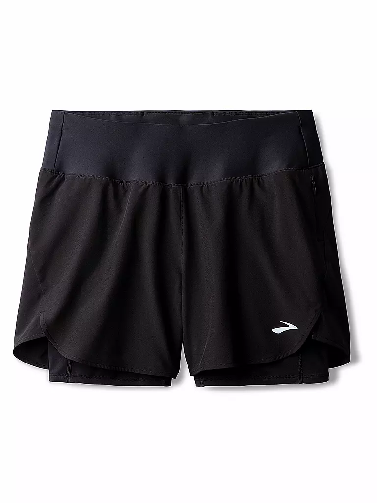 BROOKS | Pantaloncini da running da donna Chaser 5 2in1 2.0 | Nero
