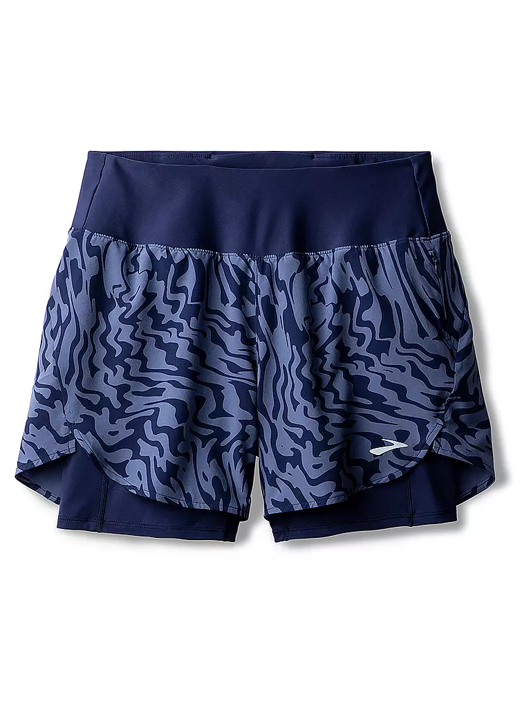 BROOKS | Pantaloncini da running da donna Chaser 5 2in1 2.0 | Blu