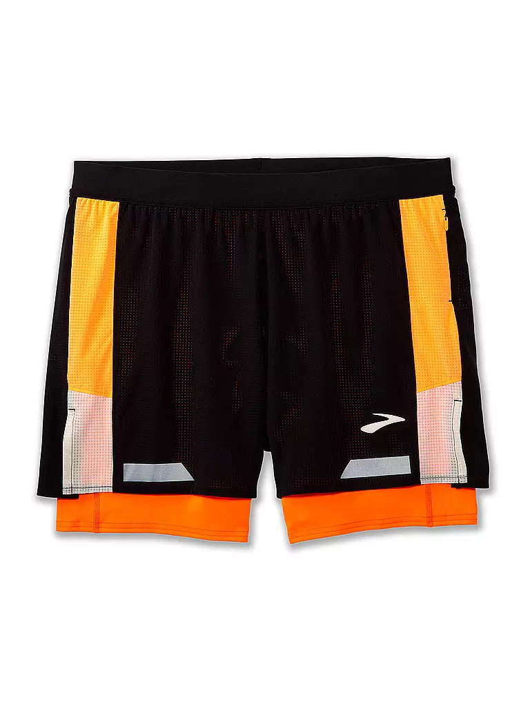 BROOKS | Pantaloncini da running da uomo Run Visible 5" 2in1 2.0 | Nero