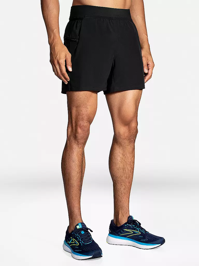 BROOKS | Pantaloncini da running da uomo Trail Sherpa 5 2in1 | Nero