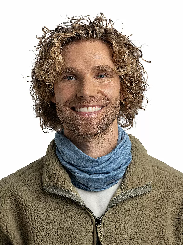 BUFF | Scaldacollo Multifunzionale in Lana Merino Leggera | Blu chiaro