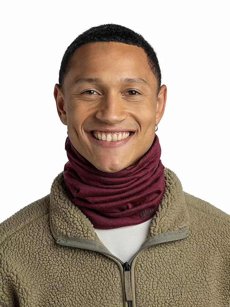 BUFF | Scaldacollo multifunzione Midweight Merino | Rosso scuro