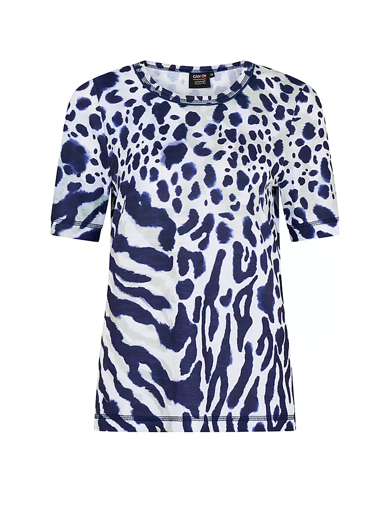 CANYON | Damen T-Shirt Animalprint | Blu scuro