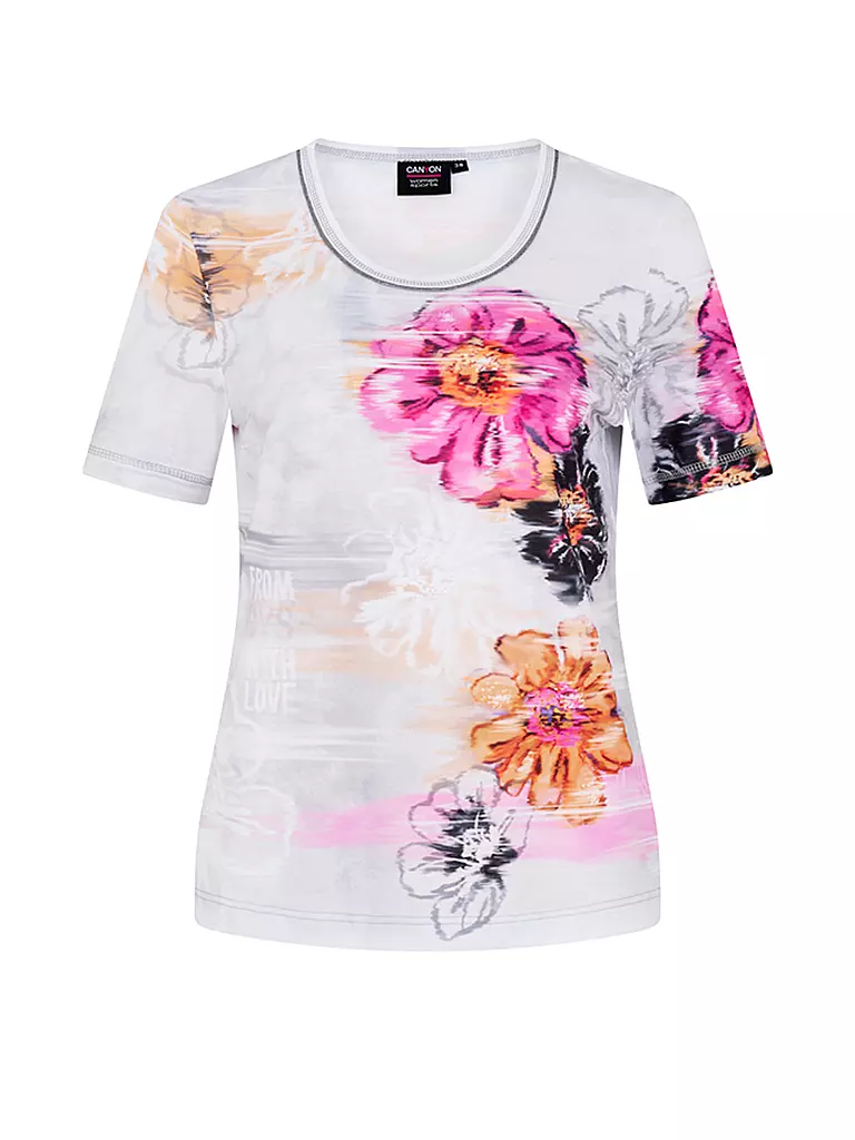 CANYON | Damen T-Shirt Blumen | Fucsia