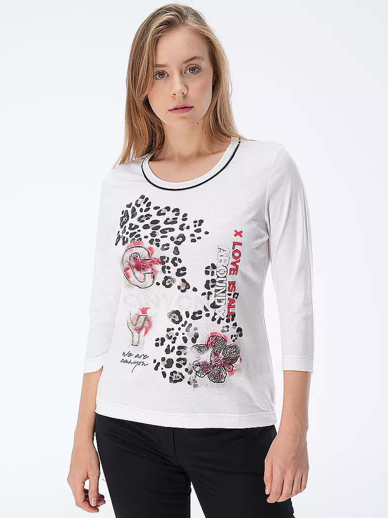 CANYON | Damen T-Shirt Leo Print | Bianco