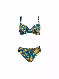 CHARMLINE | Damen Bikini Satin Fruits | Petrolio