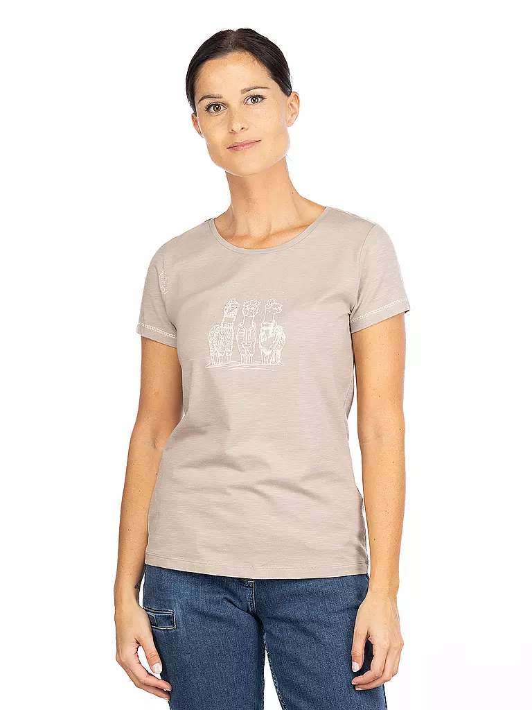 CHILLAZ | Maglietta da arrampicata da donna Gandia Alpaca Gang | Marrone chiaro