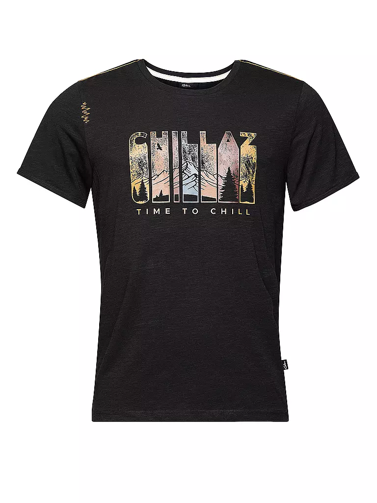 CHILLAZ | Maglietta da arrampicata da uomo Time To Chill | Nero