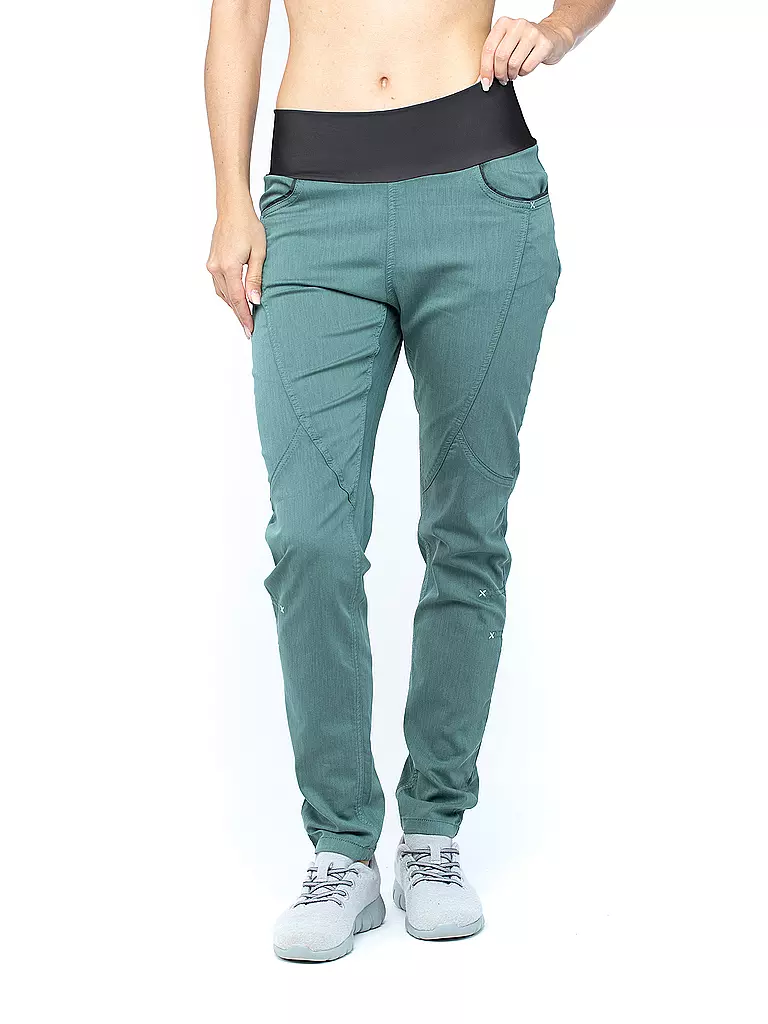 CHILLAZ | Pantaloni da arrampicata da donna Fuji 2.0 | Verde scuro