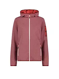 CMP | Damen Fleecejacke Jacquard Knitted Hoodie | Rosso scuro