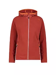 CMP | Damen Fleecejacke Stretch Hoodie | Rosso scuro